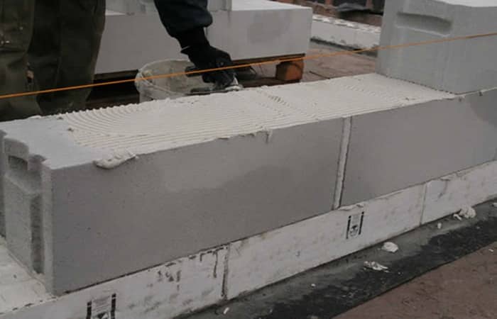 Технология укладки Кладка газобетона