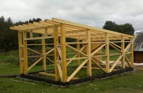 Каркас гаража из бруса Каркас гаража из бруса