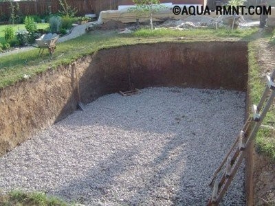 Дно котлована выравнивается и засыпается подушкой из щебня Дно котлована выравнивается и засыпается подушкой из щебня