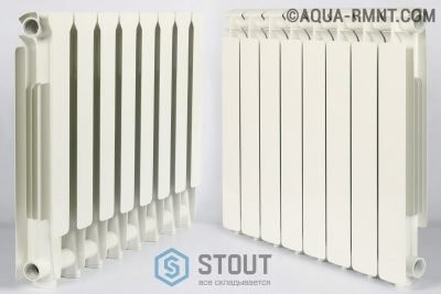 Алюминиевый радиатор отопления STOUT на 8 секций