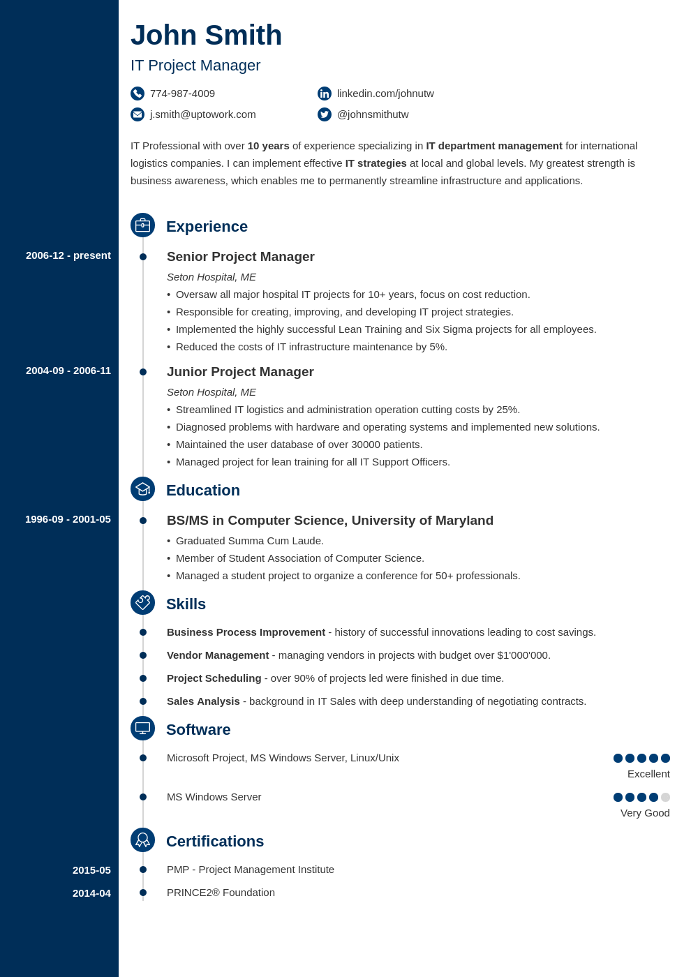 Professional CV Template Concept