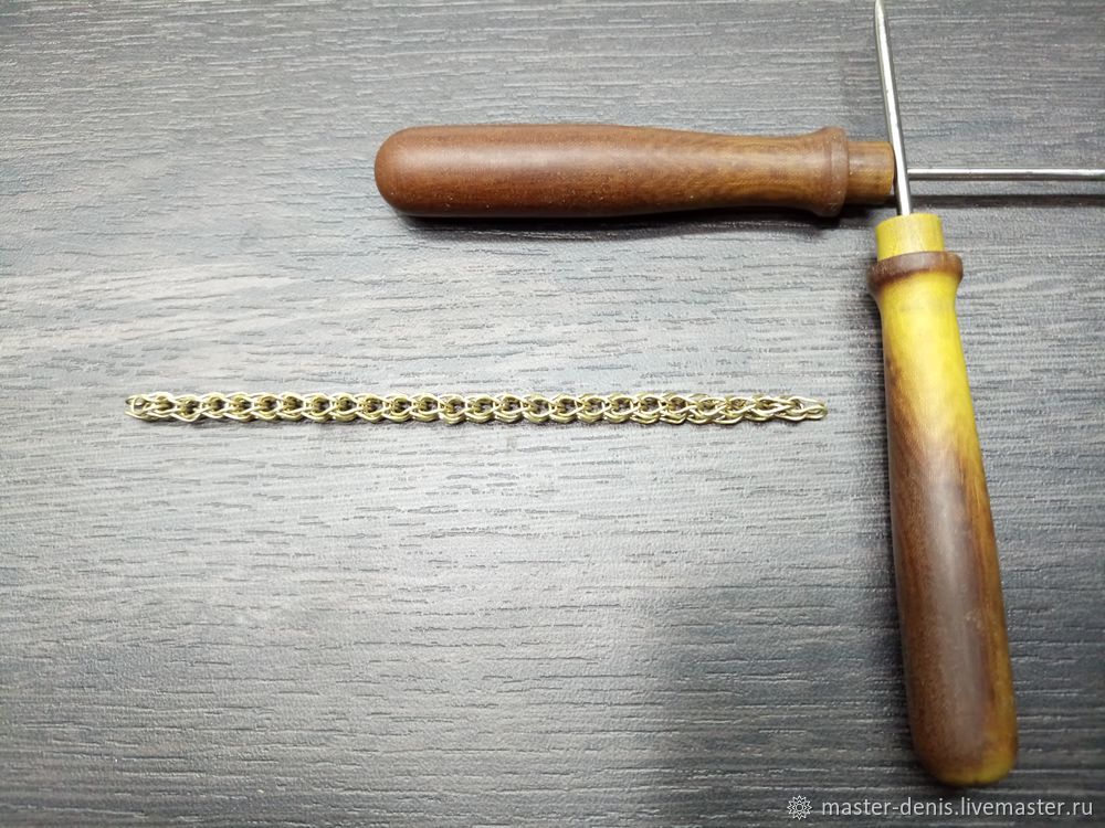Процесс изготовления вязаной цепочки из проволоки, фото № 19