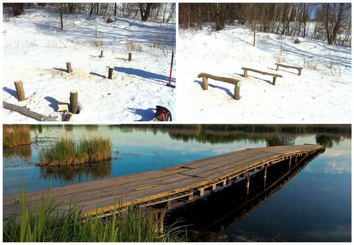 Установку мостика для рыбалки лучше всего выполнять в зимний период, пока не растаяла ледяная корка
