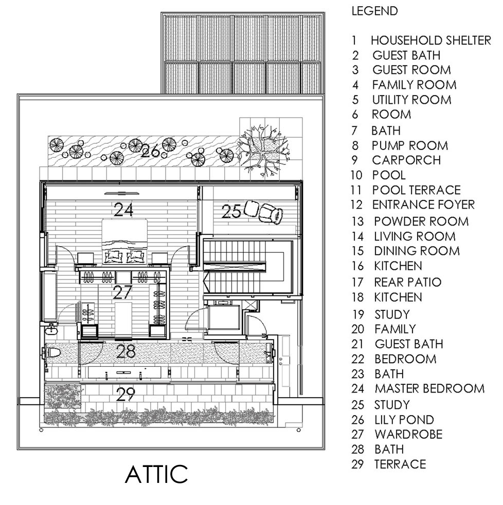 План схема частного дома Chiltern House
