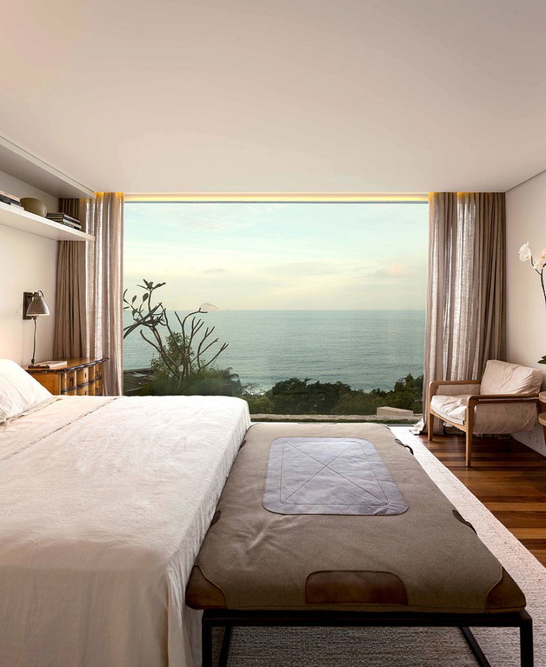 Спальня с видом на океан Al House в Рио-де-Жанейро