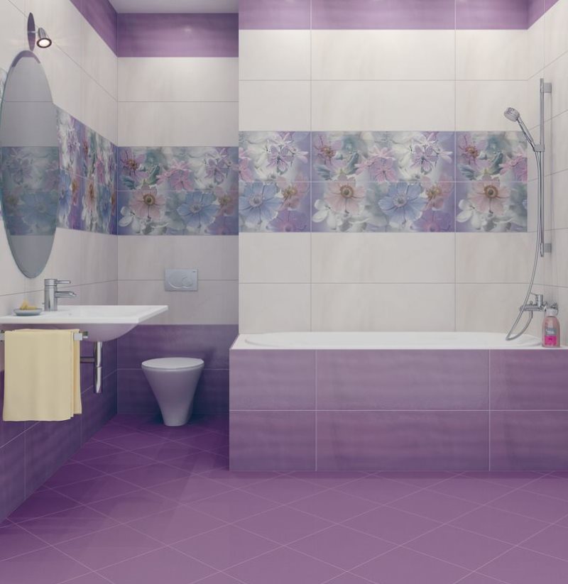 Напольная плитка фиолетового цвета