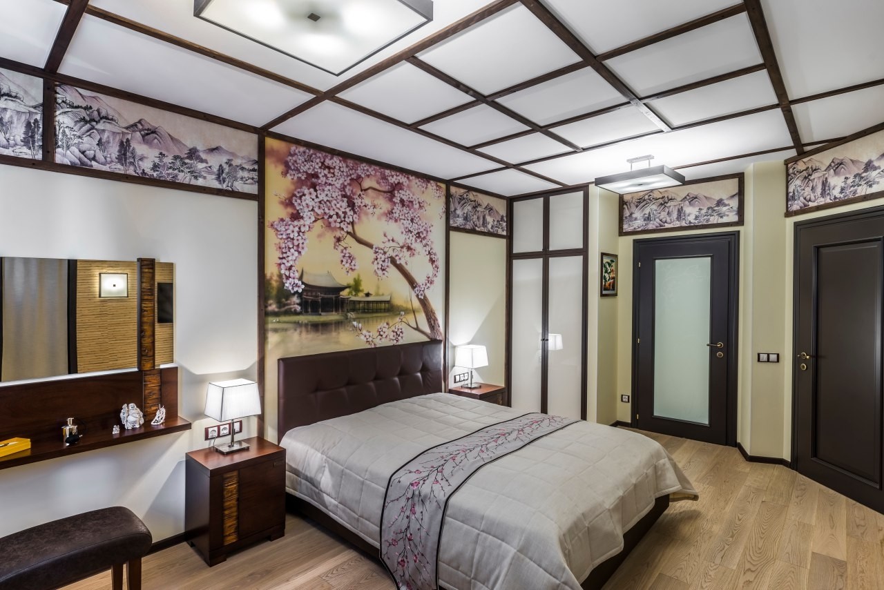 спальня в японском стиле дизайн фото