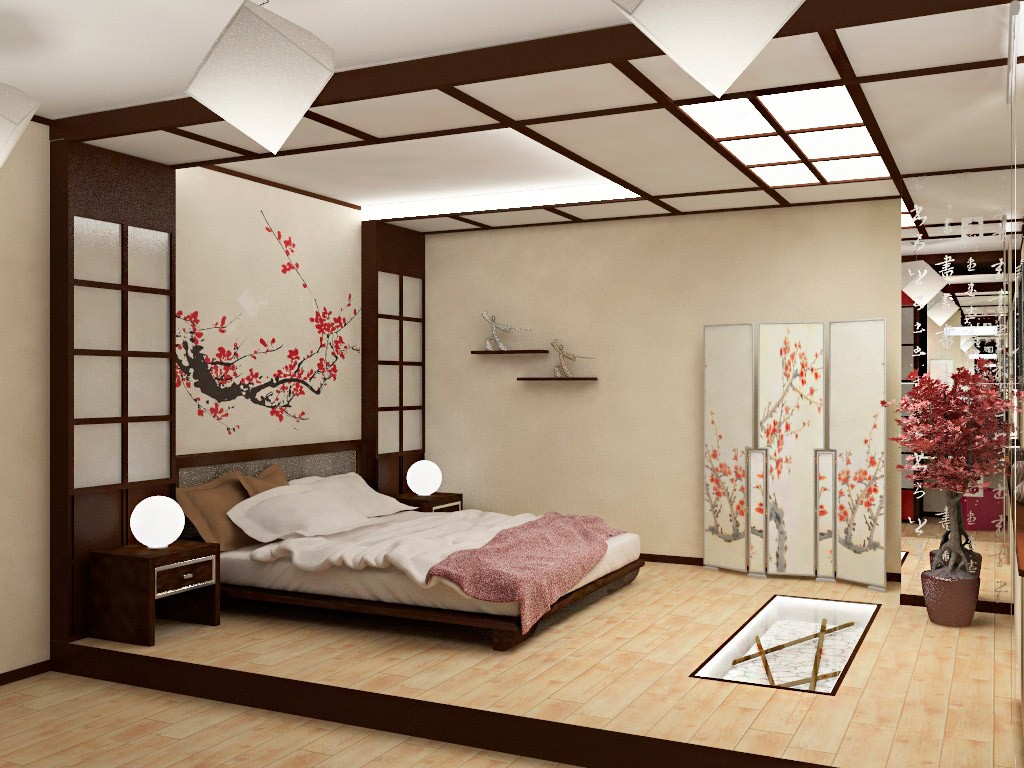 спальня в японском стиле идеи интерьер
