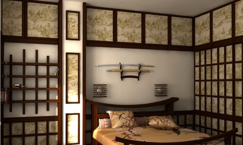 спальня в японском стиле фото дизайна