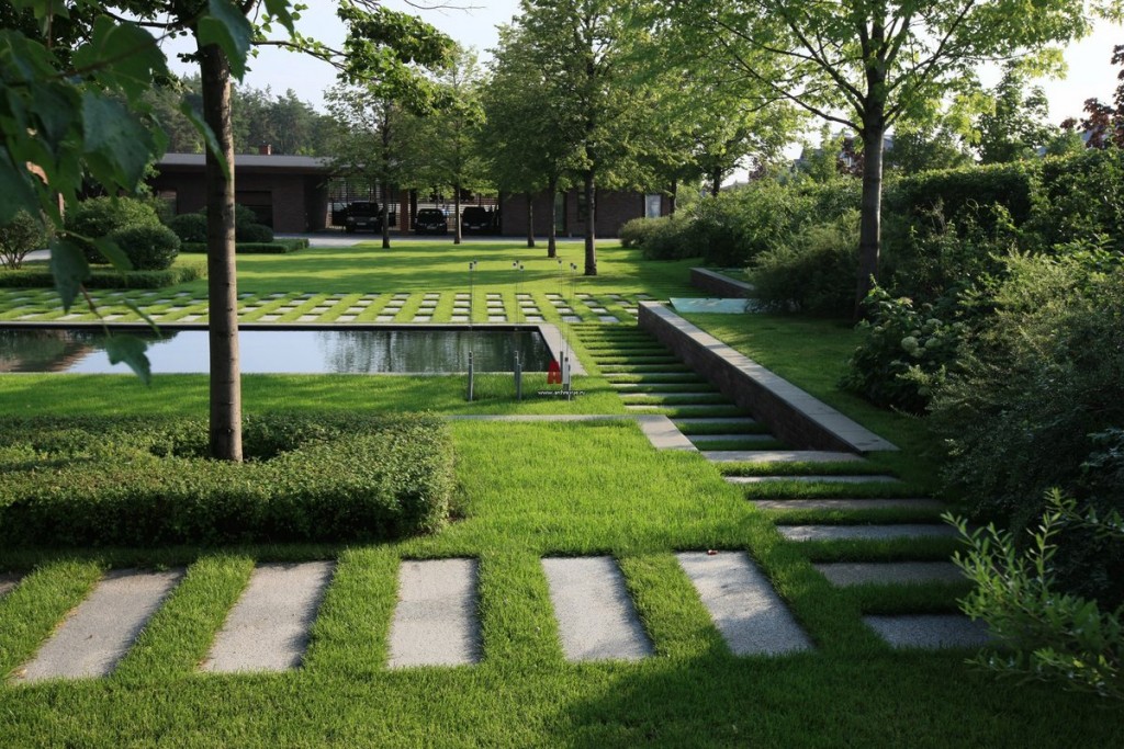 Ландшафтный дизайн сада в современном стиле