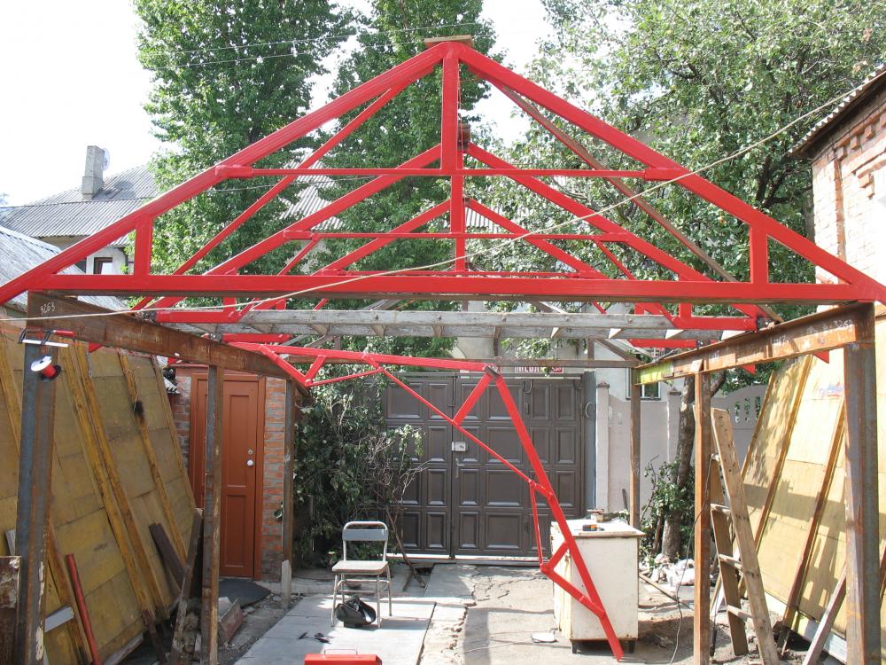 Каркас гаража из профильной трубы