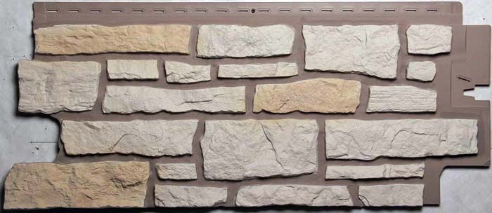 Стеновая панель под камень, которую можно использовать при отделке фронтона