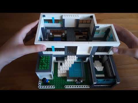 Лего дом в стиле High tech. 3 комнаты, бассейн, гараж.