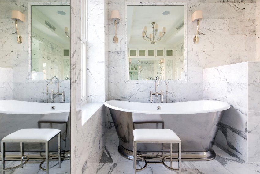 Ванна в интерьере особняка 460 West 22nd Street в США