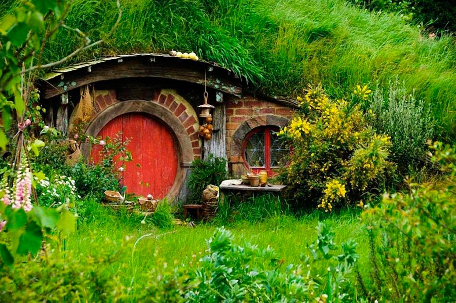 Самые оригинальные дома в мире Дом Хоббита в Матамата, Новая Зеландия