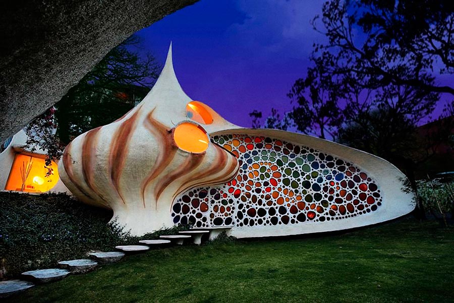 Самые оригинальные дома в мире Дом-раковина Nautilus Наутилус Мексика