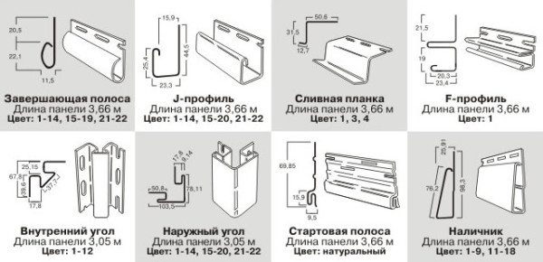 Некоторые доборные элементы сайдингового набора. Некоторые доборные элементы сайдингового набора.