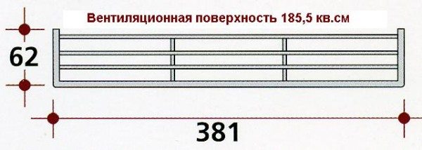 Вентиляционная решетка для цоколя со средними типоразмерами Вентиляционная решетка для цоколя со средними типоразмерами