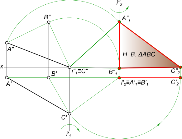 Натуральная величина треугольника