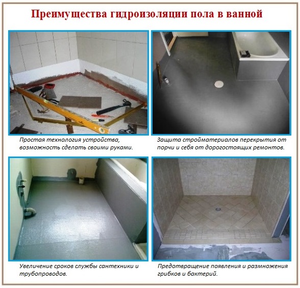 Преимущества гидроизоляции пола в ванной Гидроизоляция пола в ванной