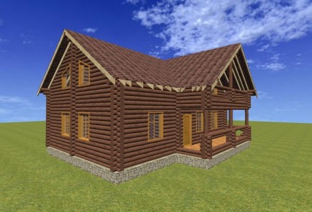 3d проект деревянного дома