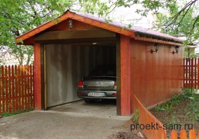 деревянный гараж