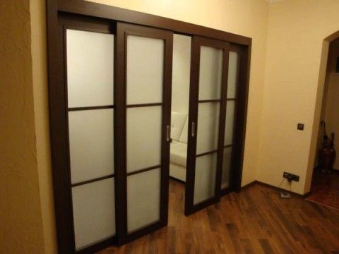 Перегородка с раздвижными дверями - купе Перегородка с раздвижными дверями - купе