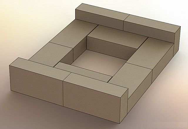 Начало выполнения внутренней кладки