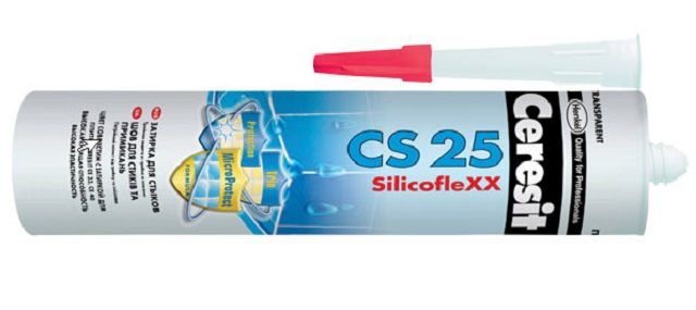 Туба (картридж) с силиконовой затиркой «Ceresit CS 25»