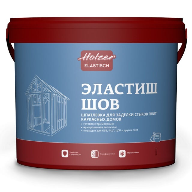 Эластичная шпаклевка для швов между плитами OSB.