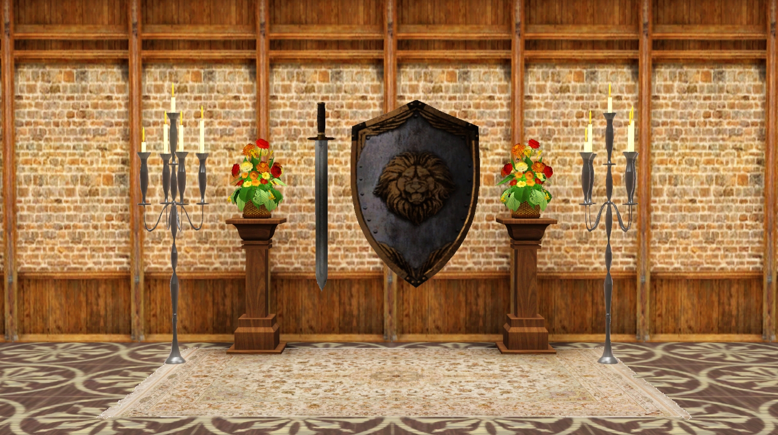 Детали для декора комнаты в средневековом стиле