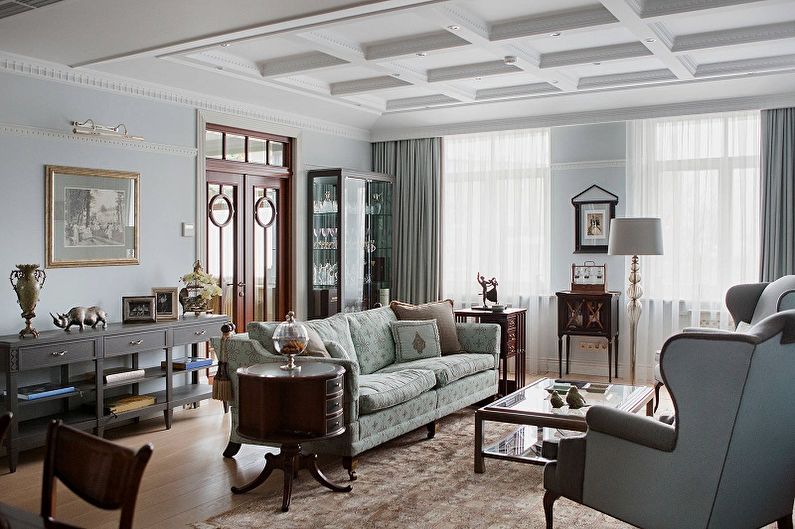 Дизайн гостиной в классическом стиле - Декор и текстиль