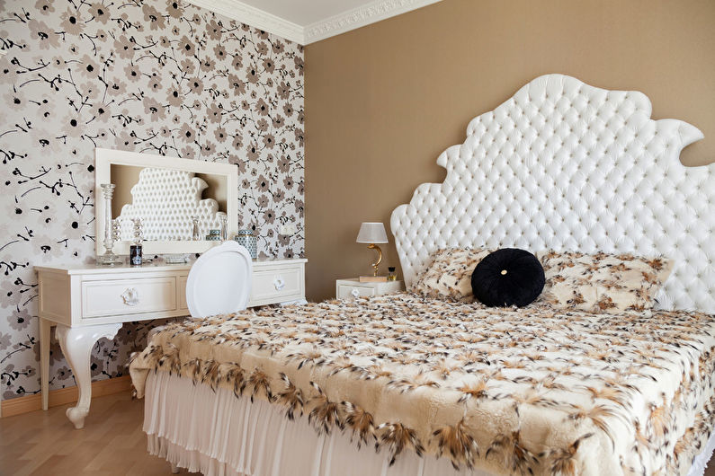 Дизайн интерьера спальни в стиле неоклассика - фото